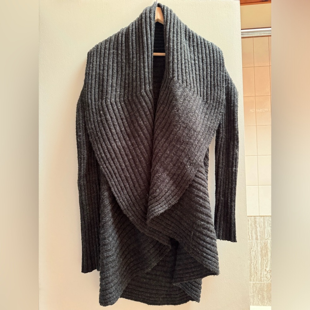 Charcoal Grey Sweater Wrap